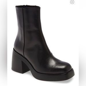 Vagabond Brooke Platform Black Leather Boots 39